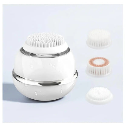 Facial Cleansing Brush Face Scrubber with 3 Brush Heads Wireless Charging Face Cleansing Brush for Skin Exfoliation Deep Facial Cleanser Brush Kimairay Face Scrubber for Women/Men - Premium Supplements