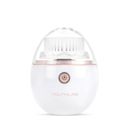YouthLab Pure Radiance Vibrating Facial Cleansing Brush Electric 3 Modes 3 Brush Heads (2 Bristle1 Silicone) Waterproof Rechargeable Smart Timer Exfoliating Massage (Rose Gold) - Premium Supplements