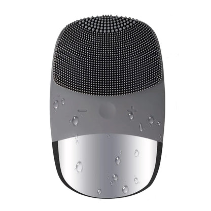 HUE Facial Cleansing Brush 3 - in - 1 Silicone Face Scrubber 5 Modes Facial Brush IPX7 Waterproof Face Brush Cleanser USB Facial Massager Face Brushes for Cleansing and Exfoliating(Grey) - Premium Supplements