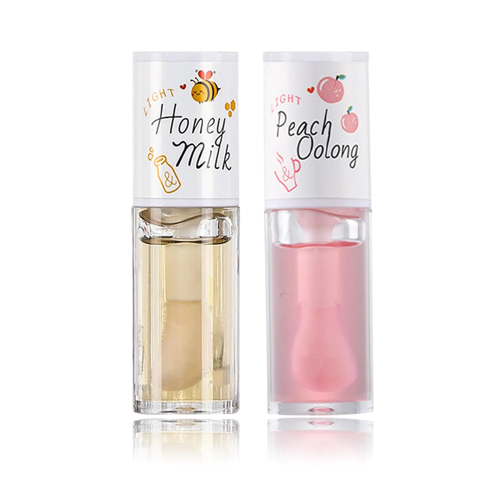 QIUFSSE 2 PCS Hydrating Clear Lip Oil Jelly Honey Lip Gloss Korean Big Brush Lip Oil Gloss Long - lasting Nourishing Lip Oils Plumping Lip Gloss Fresh Texture Clear Lip Gloss Lip Makeup - Premium Supplements