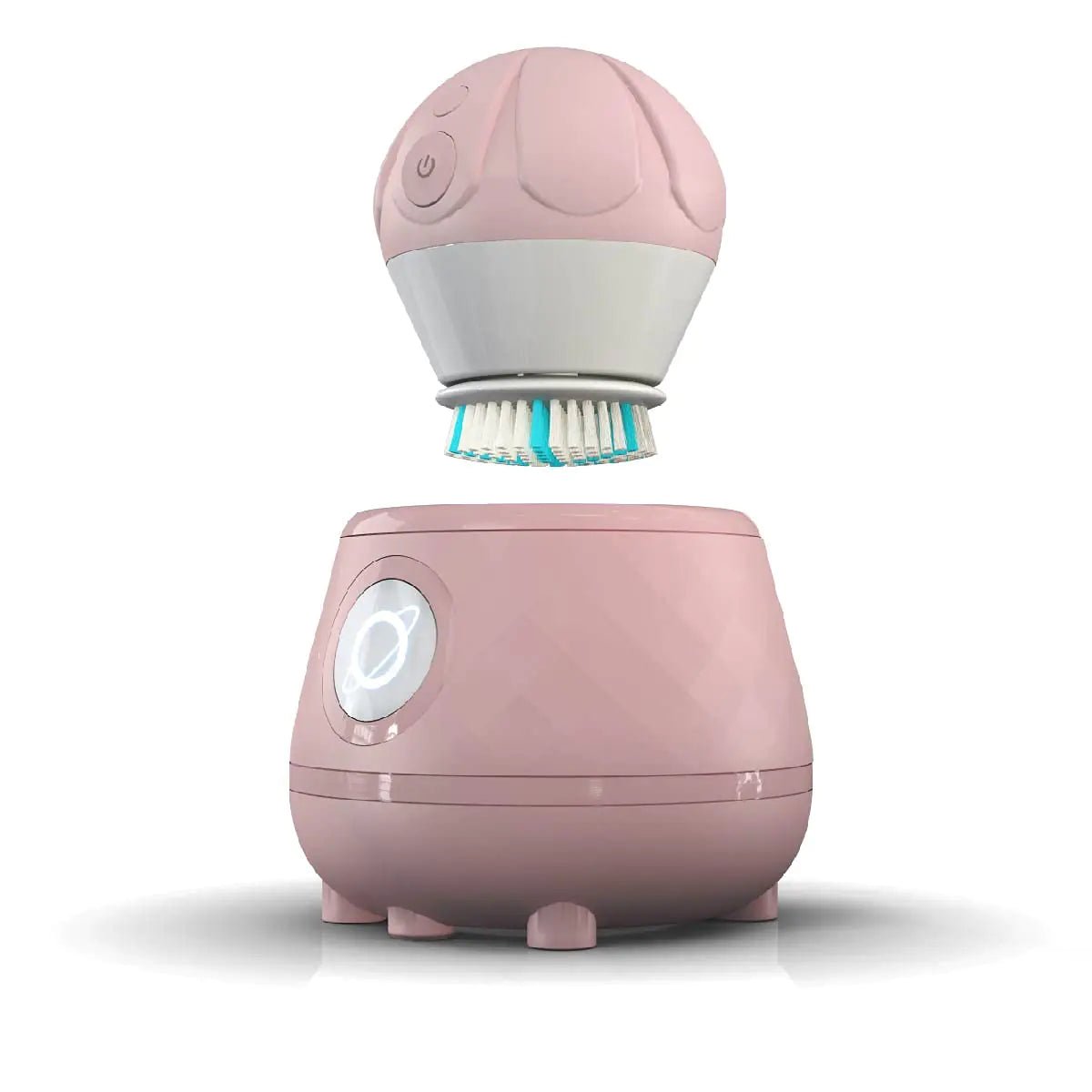 TAO Clean Ona Diamond Orbital Facial Brush and Cleansing Station Electric Face Cleansing Brush with Ergonomic Handle Dual Speed Settings Mauve - Premium Supplements