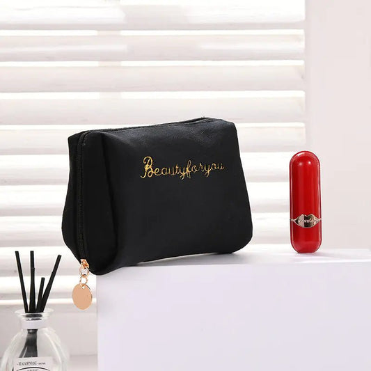 Velvet Cosmetic Bag for Makeup and Toiletries Storage - Premium Supplements