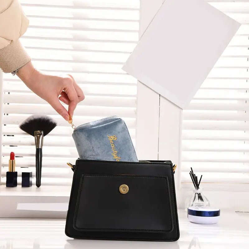 Velvet Cosmetic Bag for Makeup and Toiletries Storage - Premium Supplements
