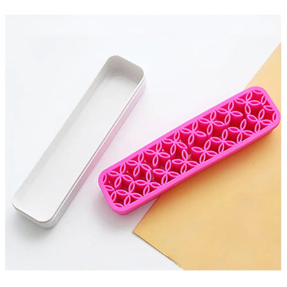 Cosmetic Organizer Box with Silicone Makeup Brush Holder - Premium Supplements