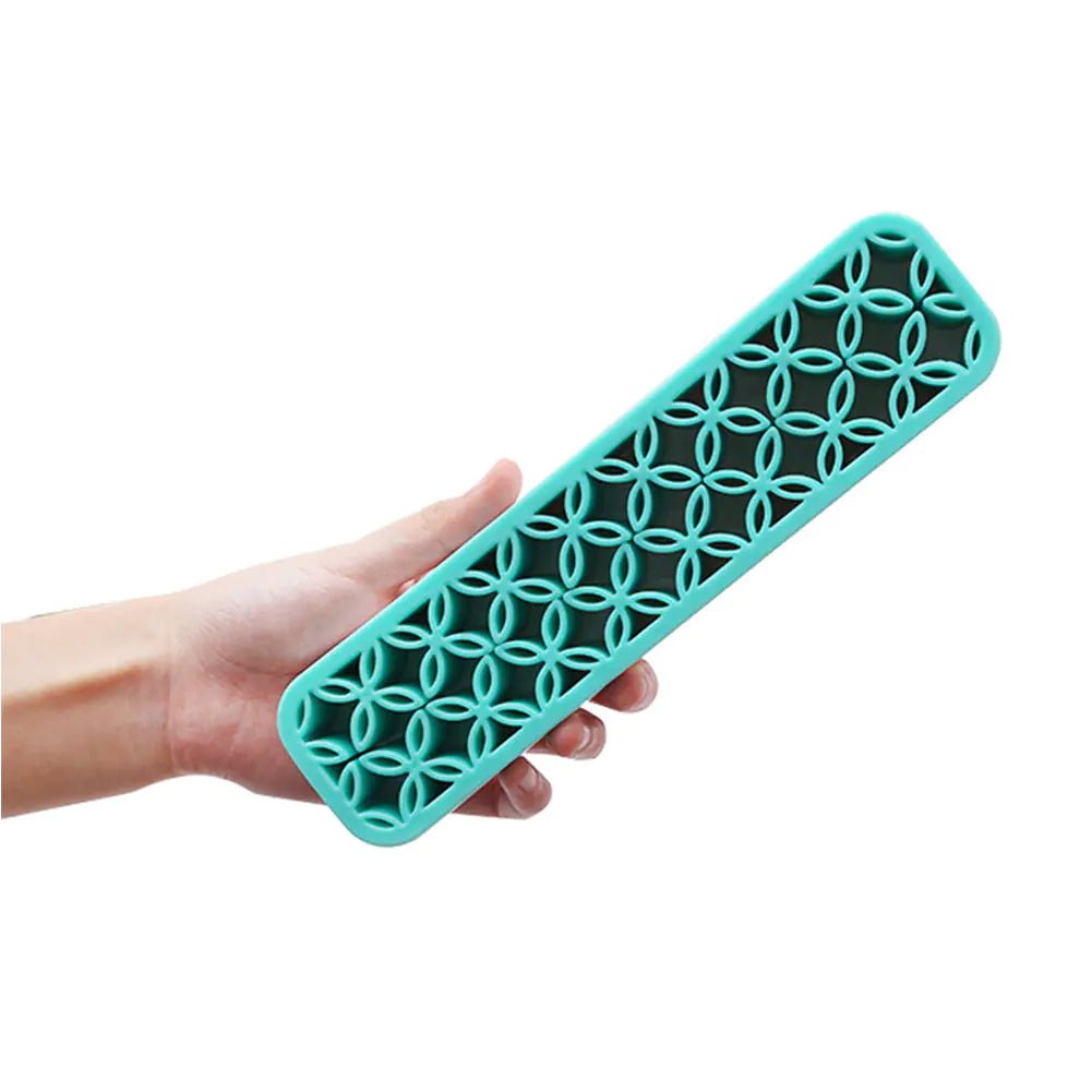 Cosmetic Organizer Box with Silicone Makeup Brush Holder - Premium Supplements