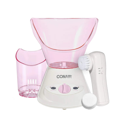 True Glow by Conair Gentle Mist Moisturizing Facial Steamer with Cleansing Brush - Premium Supplements