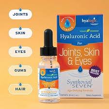 Hyalogic Liquid Synthovial Seven – 1oz Oral Hyaluronic Acid Supplement with Bonus Lip Balm Stick for Skin, Body & Lip Hydration